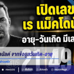 เลขเร แมคโดนัลด์ จากข้อมูลวันเกิด-อายุ ส่องตัวเลขเด่นหลังข่าวเศร้า