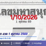 เลขมหาสนุก งวด 1 ตุลาคม 2569 เปิดเลขเด่น 7 พร้อมชุด 2 ตัว 3 ตัว